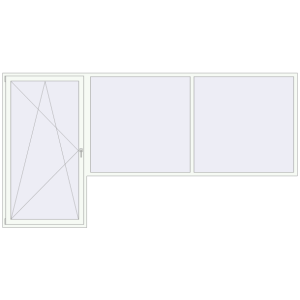 Buy Balcony doors 4000x2100 mm BALCONY DOOR REHAU EURO 70 RAL 9016 Traffic white two-sided