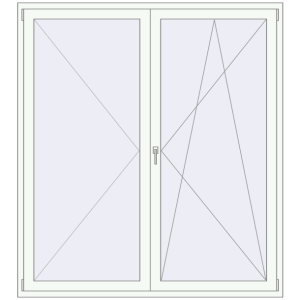 Buy Balcony doors 1750x2005 mm BALCONY DOOR REHAU SYNEGO RAL 9016 Traffic white two-sided