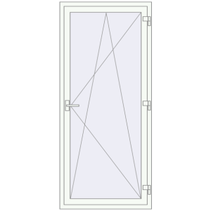 Buy Balcony doors 890x2007 mm BALCONY DOOR REHAU EURO 70 RAL 9016 Traffic white two-sided