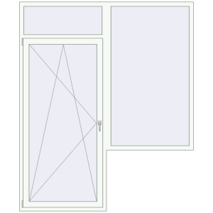 Drzwi balkonowe plastikowe 2000x2400 mm With fanlight and right side window. Widok od środka Zamów teraz Drzwi balkonowe 2000x2400 mm BALCONY DOOR REHAU EURO 70 RAL 9016 Traffic white dwustronny