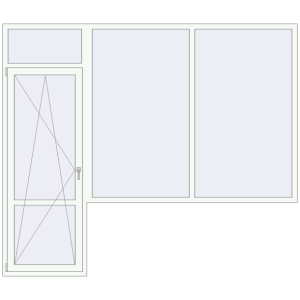 Buy Balcony doors 2800x2400 mm BALCONY DOOR REHAU EURO 70 RAL 9016 Traffic white two-sided
