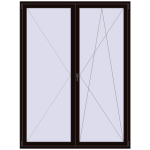 Zamów teraz Drzwi balkonowe 1800x2400 mm BALCONY DOOR REHAU SYNEGO BLACK_BROWN dwustronny