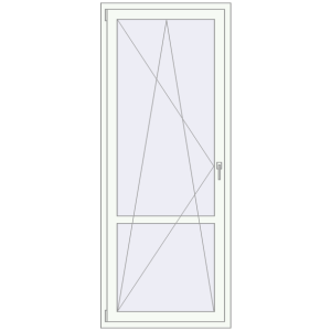 Buy Balcony doors 900x2200 mm BALCONY DOOR REHAU EURO 70 RAL 9016 Traffic white two-sided