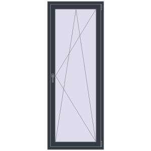 Buy Balcony doors 800x2100 mm BALCONY DOOR REHAU EURO 60 ANTHRACITE_GREY_STRUKTURAL two-sided