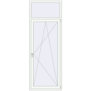Buy Balcony doors 900x2500 mm BALCONY DOOR REHAU EURO 70 RAL 9016 Traffic white two-sided