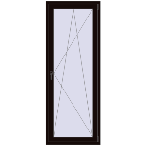Buy Balcony doors 800x2100 mm BALCONY DOOR REHAU EURO 70 BLACK_BROWN two-sided