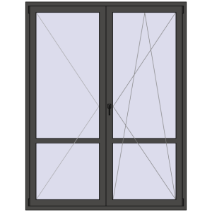 Buy Balcony doors 1700x2200 mm BALCONY DOOR REHAU EURO 70 BASALT_GREY two-sided