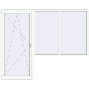 Buy Balcony doors 2700x2150 mm BALCONY DOOR REHAU EURO 70 RAL 9016 Traffic white two-sided