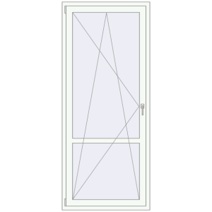 Buy Balcony doors 930x2200 mm BALCONY DOOR REHAU EURO 70 RAL 9016 Traffic white two-sided