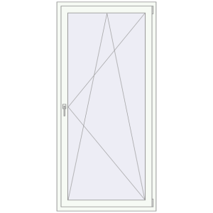 Buy Balcony doors 1000x2100 mm BALCONY DOOR REHAU EURO 60 RAL 9016 Traffic white two-sided