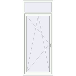 Buy Balcony doors 960x2400 mm BALCONY DOOR REHAU SYNEGO RAL 9016 Traffic white two-sided