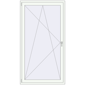 Zamów teraz Drzwi balkonowe 1100x2050 mm BALCONY DOOR REHAU SYNEGO RAL 9016 Traffic white dwustronny