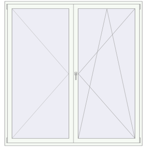 Buy Balcony doors 2100x2200 mm BALCONY DOOR REHAU SYNEGO RAL 9016 Traffic white two-sided