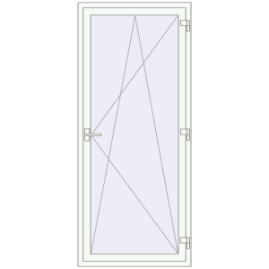Buy Balcony doors 890x2110 mm BALCONY DOOR REHAU EURO 70 RAL 9016 Traffic white two-sided