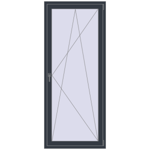 Buy Balcony doors 900x2150 mm BALCONY DOOR REHAU EURO 70 ANTHRACITE_GREY_STRUKTURAL two-sided