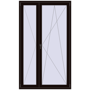 Zamów teraz Drzwi balkonowe 1300x2200 mm BALCONY DOOR REHAU SYNEGO BLACK_BROWN dwustronny