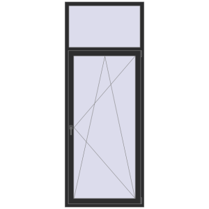 Buy Balcony doors 1000x2600 mm BALCONY DOOR REHAU EURO 70 BLACK_STRUCTURAL two-sided