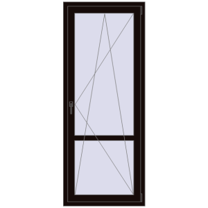 Buy Balcony doors 800x2000 mm BALCONY DOOR REHAU SYNEGO BLACK_BROWN two-sided