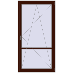 Buy Balcony doors 1100x2100 mm BALCONY DOOR REHAU SYNEGO BLACK_CHERRY two-sided