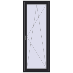 Buy Balcony doors 800x2100 mm BALCONY DOOR REHAU EURO 60 BLACK_ULTI-MATT two-sided