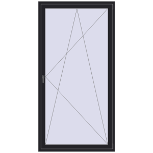 Buy Balcony doors 1200x2350 mm BALCONY DOOR REHAU SYNEGO BLACK_ULTI-MATT two-sided