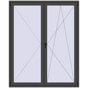 Zamów teraz Drzwi balkonowe 1700x2100 mm BALCONY DOOR REHAU SYNEGO BASALT_GREY dwustronny