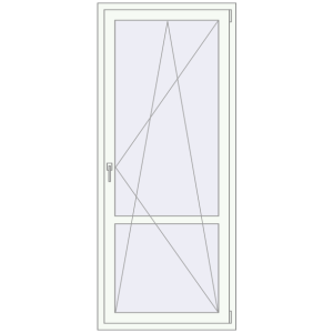 Buy Balcony doors 900x2100 mm BALCONY DOOR REHAU SYNEGO RAL 9016 Traffic white two-sided