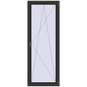 Buy Balcony doors 900x2400 mm BALCONY DOOR REHAU SYNEGO BLACK_STRUCTURAL two-sided