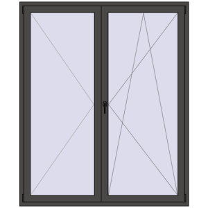 Zamów teraz Drzwi balkonowe 1740x2100 mm BALCONY DOOR REHAU SYNEGO BASALT_GREY dwustronny