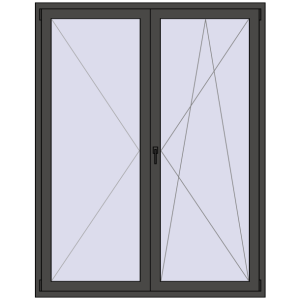 Zamów teraz Drzwi balkonowe 1600x2050 mm BALCONY DOOR REHAU EURO 70 BASALT_GREY dwustronny