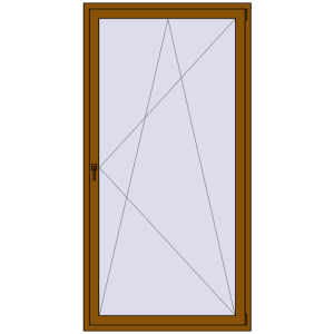 Buy Balcony doors 1200x2350 mm BALCONY DOOR REHAU SYNEGO GOLDEN OAK two-sided