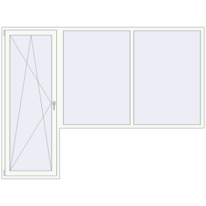 Buy Balcony doors 2800x2100 mm BALCONY DOOR REHAU EURO 70 RAL 9016 Traffic white two-sided