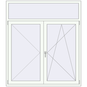Buy Balcony doors 1555x1770 mm BALCONY DOOR REHAU SYNEGO RAL 9016 Traffic white two-sided