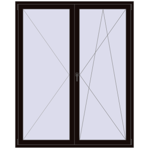 Zamów teraz Drzwi balkonowe 1700x2100 mm BALCONY DOOR REHAU SYNEGO BLACK_BROWN dwustronny