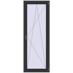 Buy Balcony doors 800x2200 mm BALCONY DOOR REHAU EURO 70 ANTHRACITE_GREY_GLATT two-sided