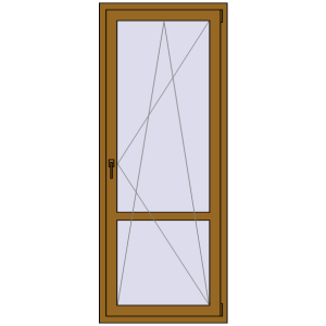 Buy Balcony doors 800x2000 mm BALCONY DOOR REHAU SYNEGO LIGHT_OAK two-sided