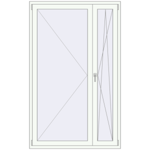 Zamów teraz Drzwi balkonowe 1300x2100 mm BALCONY DOOR REHAU SYNEGO RAL 9016 Traffic white dwustronny
