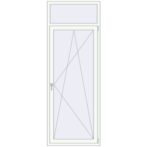 Buy Balcony doors 900x2450 mm BALCONY DOOR REHAU SYNEGO RAL 9016 Traffic white two-sided