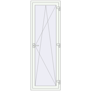 Buy Balcony doors 700x2100 mm BALCONY DOOR REHAU EURO 60 RAL 9016 Traffic white two-sided