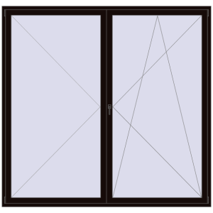 Buy Balcony doors 2500x2400 mm BALCONY DOOR REHAU SYNEGO BLACK_BROWN two-sided