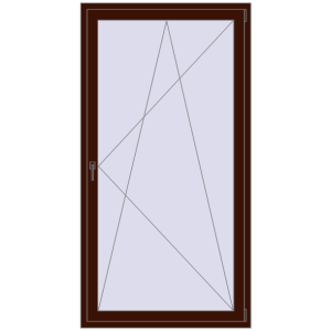 Buy Balcony doors 1100x2100 mm BALCONY DOOR REHAU SYNEGO BLACK_CHERRY two-sided
