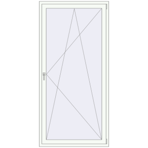 Buy Balcony doors 1100x2300 mm BALCONY DOOR REHAU SYNEGO RAL 9016 Traffic white two-sided