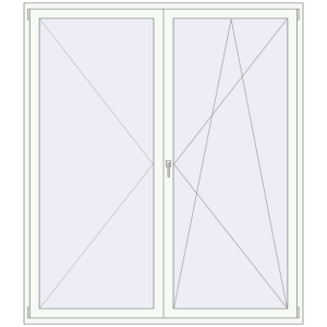 Buy Balcony doors 1980x2290 mm BALCONY DOOR REHAU EURO 70 RAL 9016 Traffic white two-sided