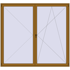 Drzwi balkonowe plastikowe 2500x2300 mm Podwójny liść. Widok od środka Zamów teraz Drzwi balkonowe 2500x2300 mm BALCONY DOOR REHAU SYNEGO LIGHT_OAK dwustronny
