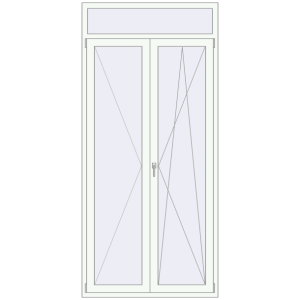 Buy Balcony doors 1200x2600 mm BALCONY DOOR REHAU SYNEGO RAL 9016 Traffic white two-sided