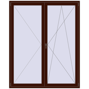 Zamów teraz Drzwi balkonowe 1700x2100 mm BALCONY DOOR REHAU SYNEGO BLACK_CHERRY dwustronny