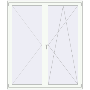 Buy Balcony doors 1745x2045 mm BALCONY DOOR REHAU SYNEGO RAL 9016 Traffic white two-sided