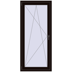 Buy Balcony doors 800x1800 mm BALCONY DOOR REHAU SYNEGO BLACK_BROWN two-sided