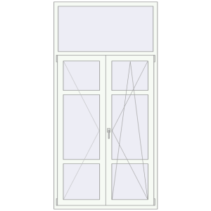 Zamów teraz Drzwi balkonowe 1200x2400 mm BALCONY DOOR REHAU SYNEGO RAL 9016 Traffic white dwustronny