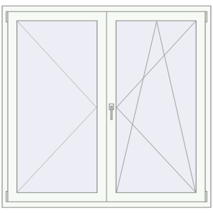 Buy Balcony doors 1555x1500 mm BALCONY DOOR REHAU SYNEGO RAL 9016 Traffic white two-sided